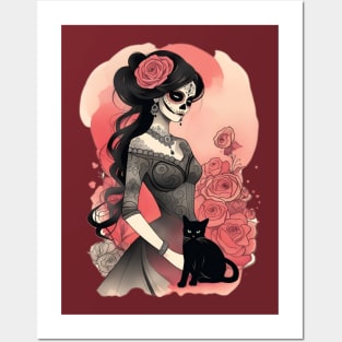 Catrina Cat Posters and Art